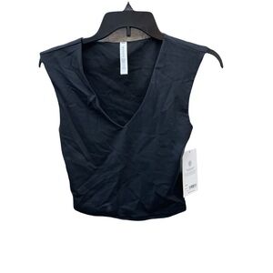 ❤️ ATHLETA VITA FREE BLACK CROPPED ATHLETIC TOP SIZE XS NEW